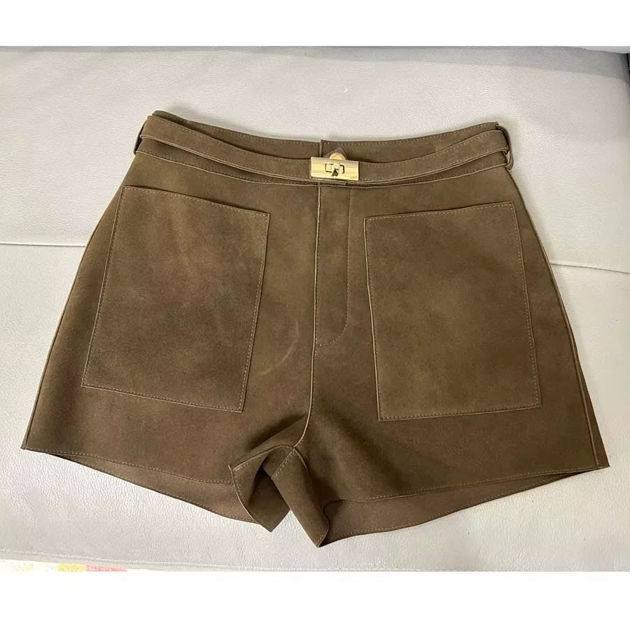 Gigi Short in Genuine leather