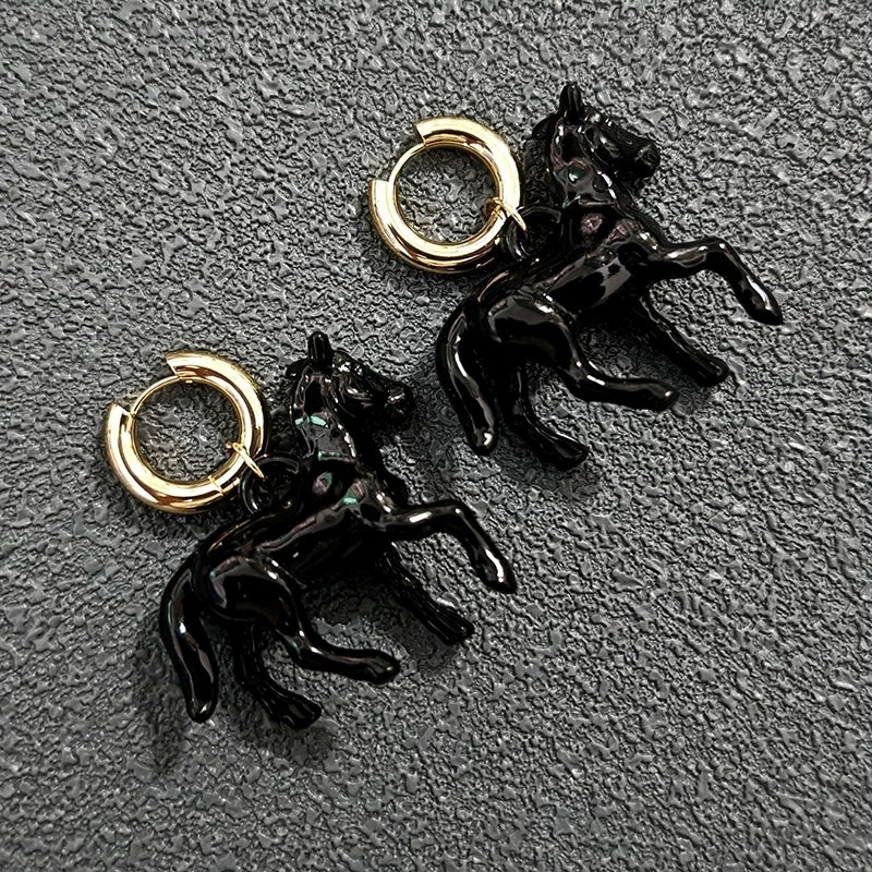 Horse Year Hoop Earrings