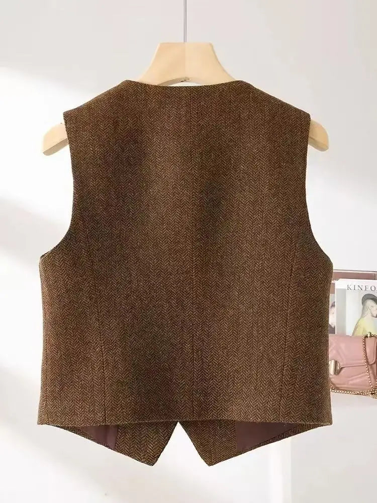 Herringbone Pattern Vest