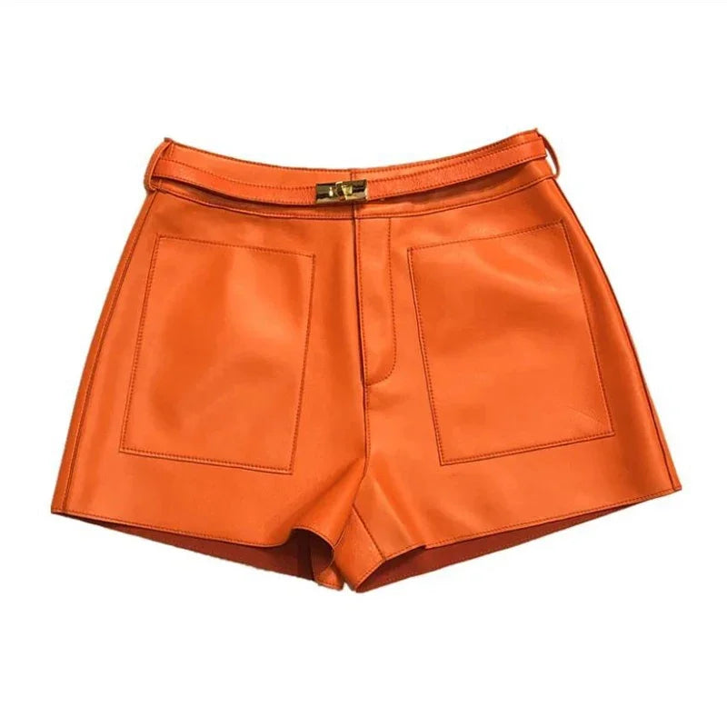 Gigi Short in Genuine leather