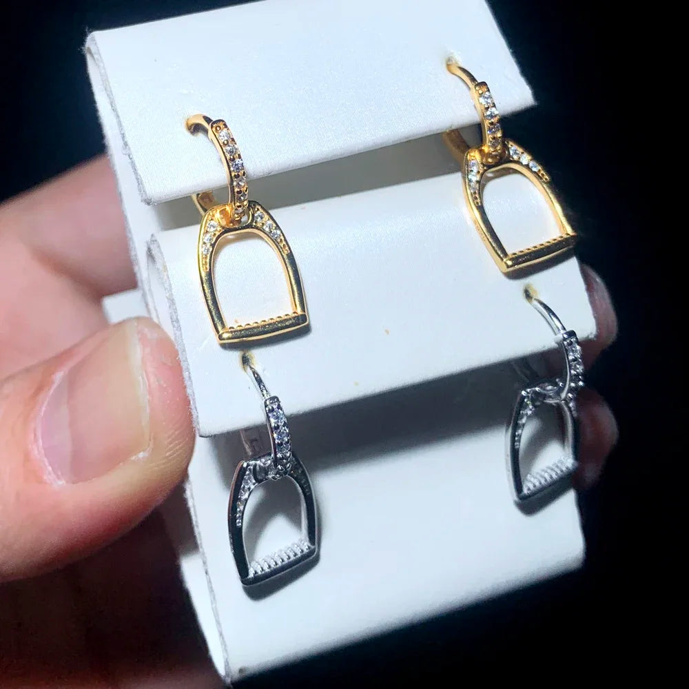 Stirrup Sparkle Earring