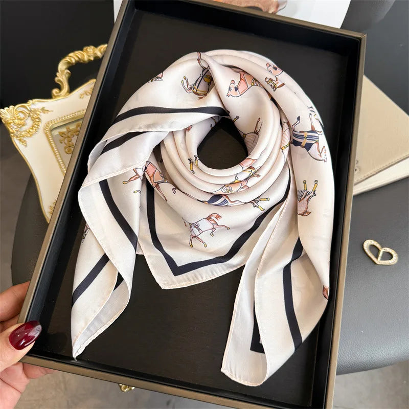Luxe Satin Neck Scarf Square