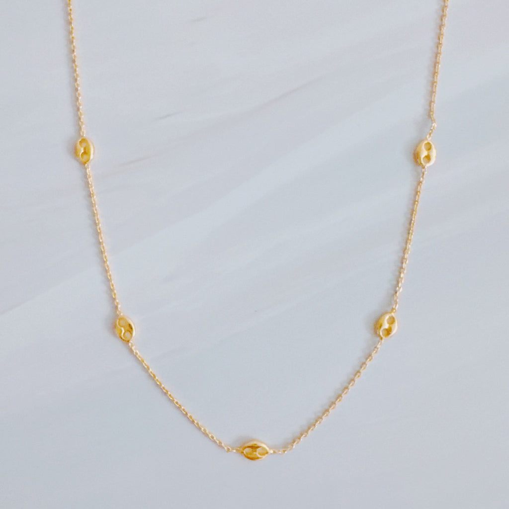 Petite Horse Bit Link Station Necklace