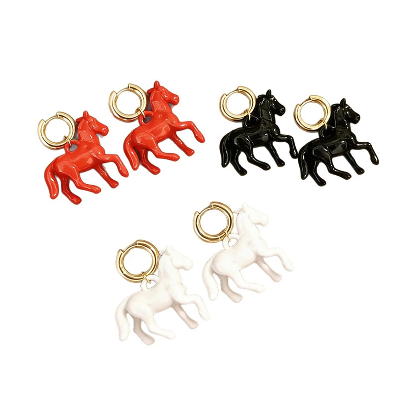 Horse Year Hoop Earrings