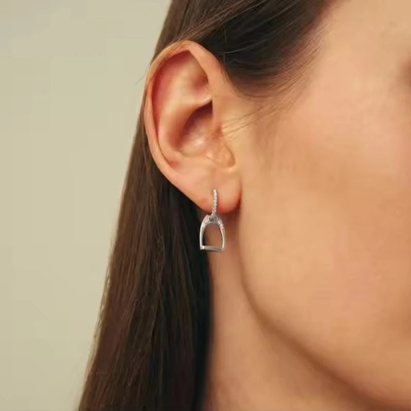 Stirrup Sparkle Earring